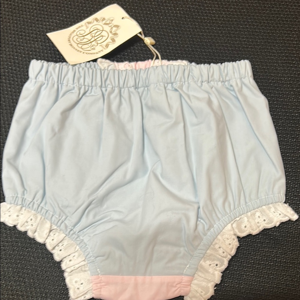 Pink and Blue Ruffled Baby Bloomers - Picture 2 of 4